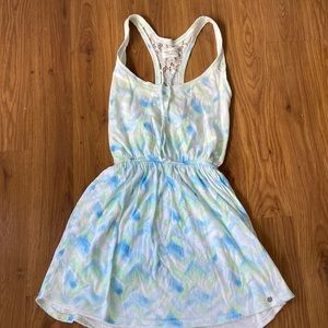 Gilly Hicks blue and green coverup with lace detail